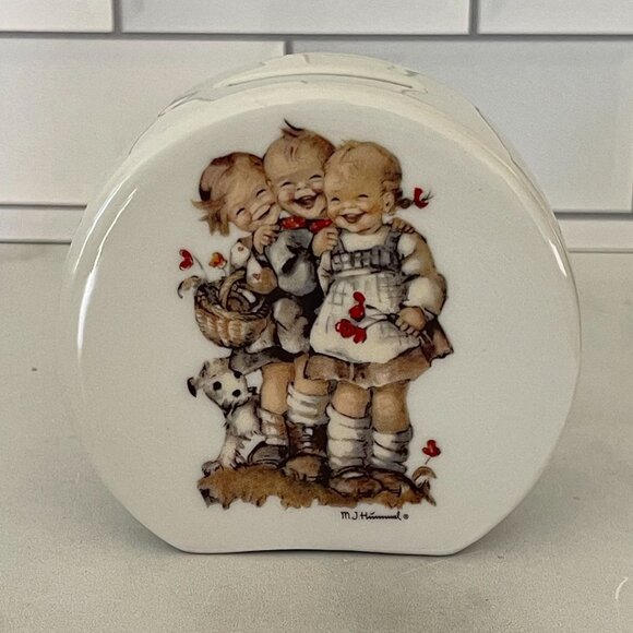 M.J. Hummel Follow The Leader Porcelain Coin Bank By Reutter Germany 3.5" - Picture 1 of 4